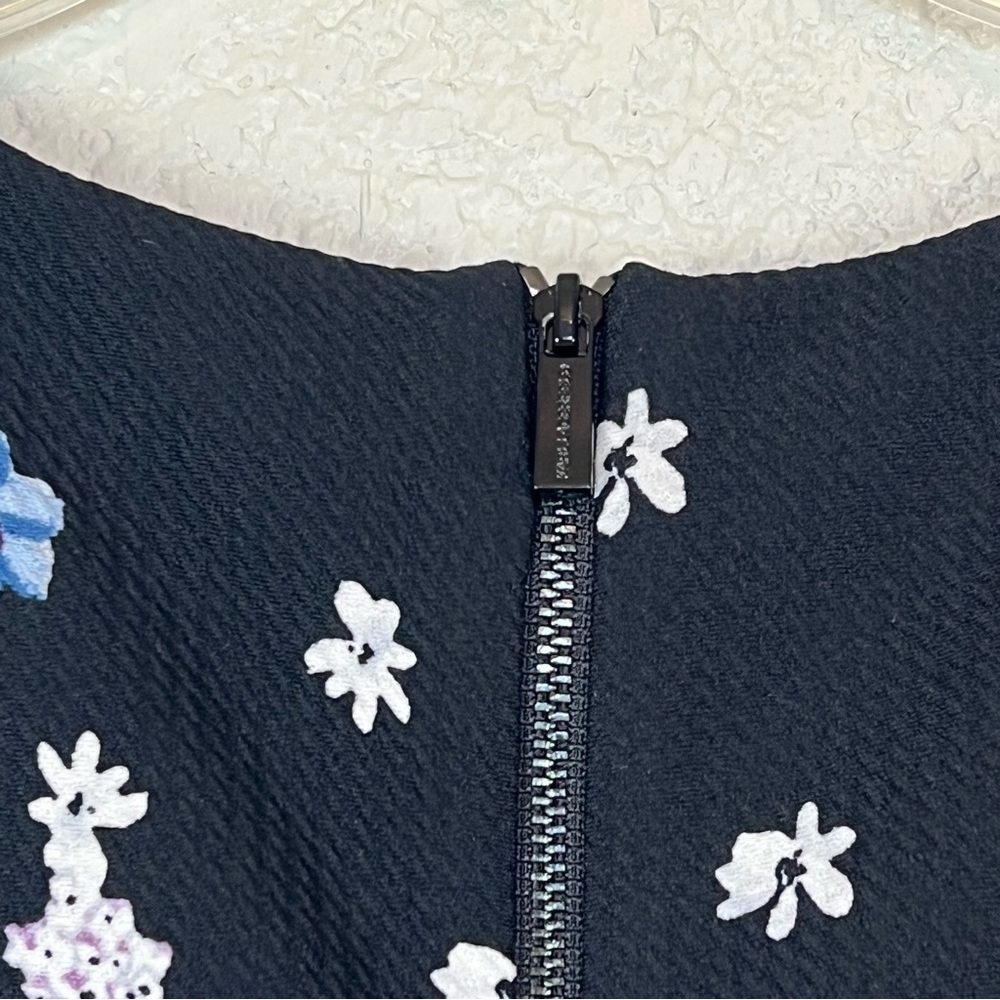 Karl Lagerfeld Black Purple Blue Floral Sleeveless Fit & Flare Dress size 4 - Picture 5 of 8